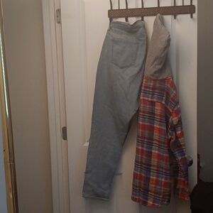Old Navy jeans and Time and Tru hooded flannel